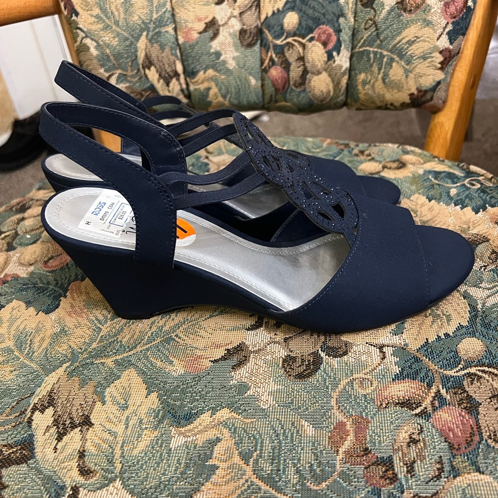 Impo Navy Wedge Sandals